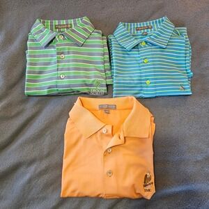 Peter Millar Men's Summer Comfort Polo Shirts Size M Set of 3 Golf Casual